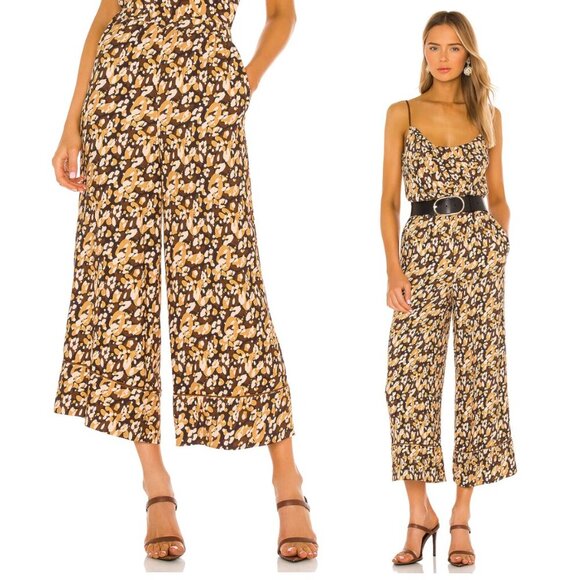 NEW House of Harlow 1960 x Revolve Leopard Culotte Animal Print Mobwife Wide Leg - Picture 1 of 7